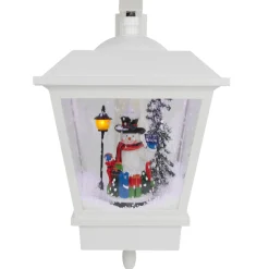 LED Lighted Musical Snowman Christmas Street Lamp Decoration - 17.75