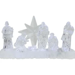 LED Lighted Nativity Scene Acrylic Christmas Decoration - 12.25"