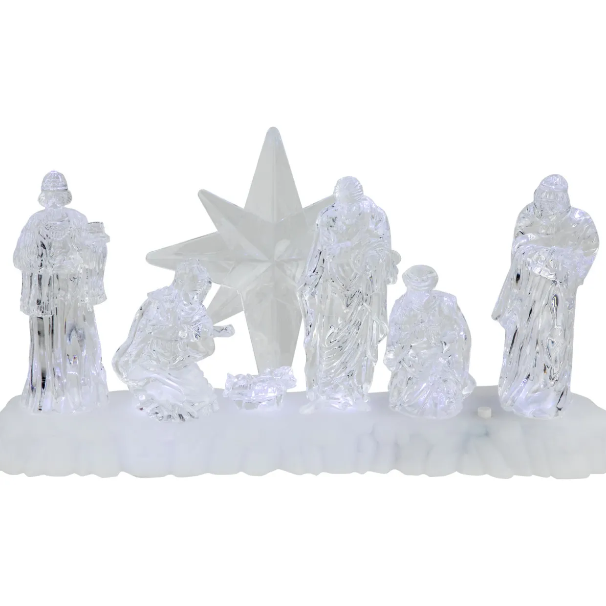 LED Lighted Nativity Scene Acrylic Christmas Decoration - 12.25"
