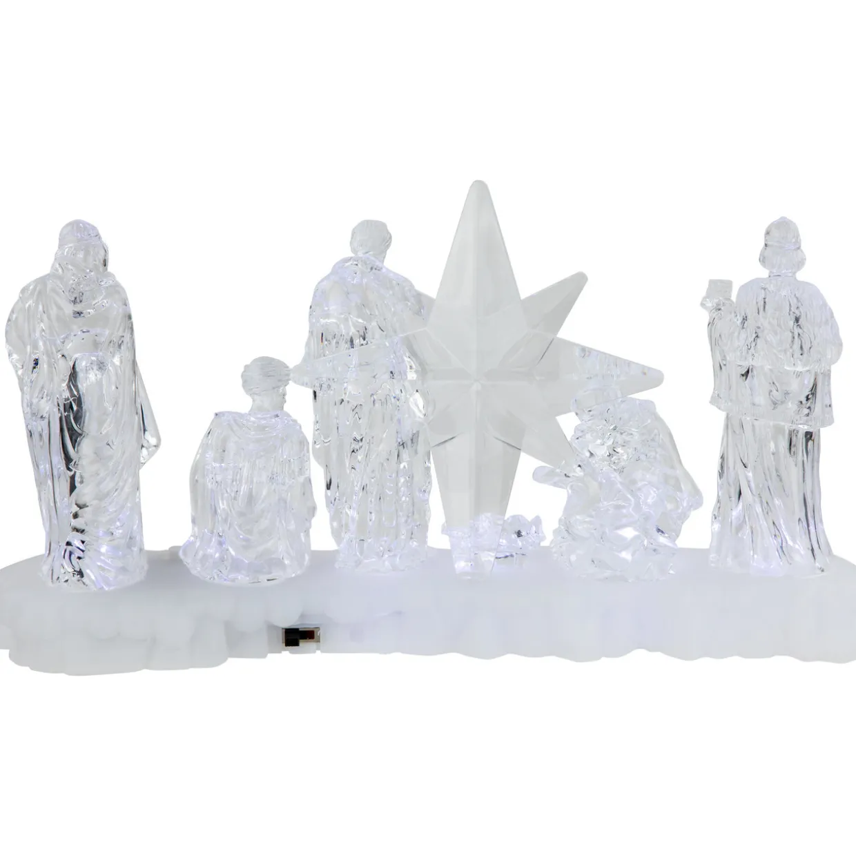LED Lighted Nativity Scene Acrylic Christmas Decoration - 12.25"