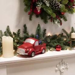 LED Lighted Pine Tree in Vintage Truck Christmas Decoration - 10