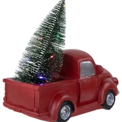 LED Lighted Pine Tree in Vintage Truck Christmas Decoration - 10