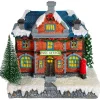 LED Lighted Post Office Christmas Village Decoration - 7"