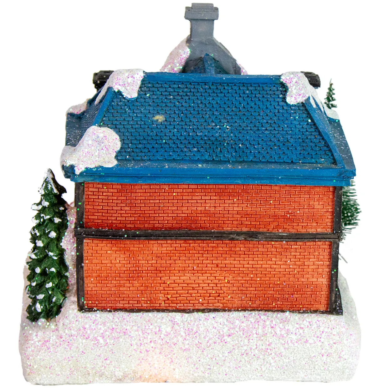 LED Lighted Post Office Christmas Village Decoration - 7"