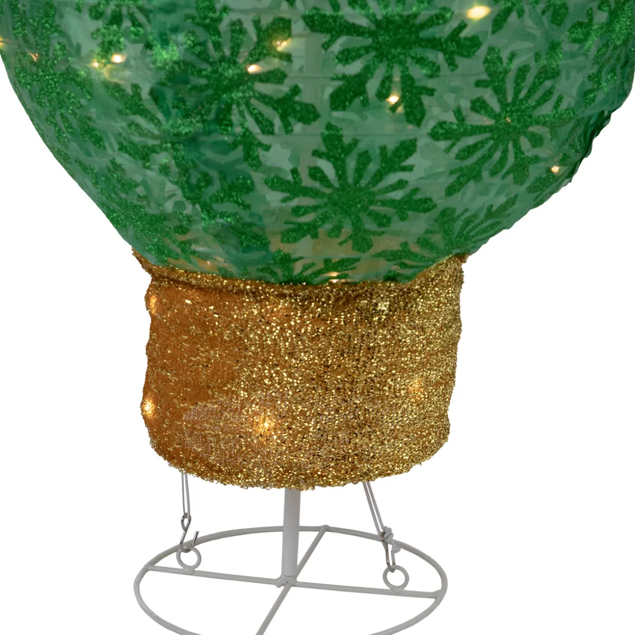 LED Lighted Retro Bulb Outdoor Christmas Decoration - 32" - Warm White - Green