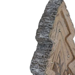 LED Lighted Rustic Glitter Christmas Tree with Winter Scene - 20