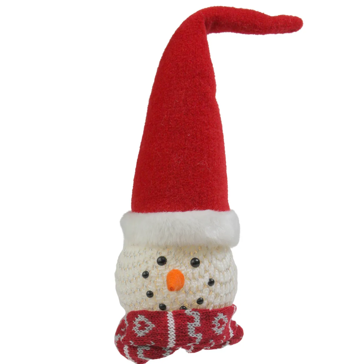 LED Lighted Santa Snowman Head Christmas Decoration - 14"