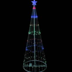 LED Lighted Show Cone Christmas Tree Outdoor Decoration - 12' - Multicolor