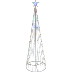 LED Lighted Show Cone Christmas Tree Outdoor Decoration - 6' - Multicolor Lights
