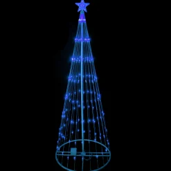 LED Lighted Show Cone Christmas Tree Outdoor Decoration - 6' - Blue