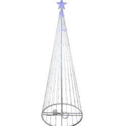 LED Lighted Show Cone Christmas Tree Outdoor Decoration - 6' - Blue