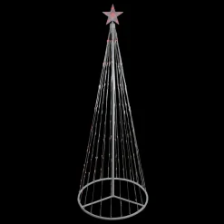LED Lighted Show Cone Christmas Tree Outdoor Decoration - 6' - Red Lights