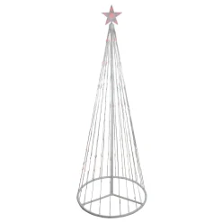 LED Lighted Show Cone Christmas Tree Outdoor Decoration - 6' - Red Lights