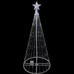 LED Lighted Show Cone Outdoor Christmas Tree - 4' - White - Pure White
