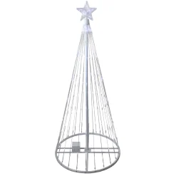 LED Lighted Show Cone Outdoor Christmas Tree - 4' - White - Pure White