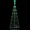 LED Lighted Show Cone Tree Outdoor Christmas Decoration - 6' - Green Lights