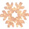 LED Lighted Snowflake Christmas Decoration – 24” – Clear Lights