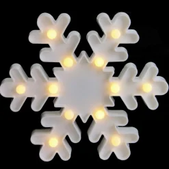 LED Lighted Snowflake Christmas Marquee Sign - 9.5" - White
