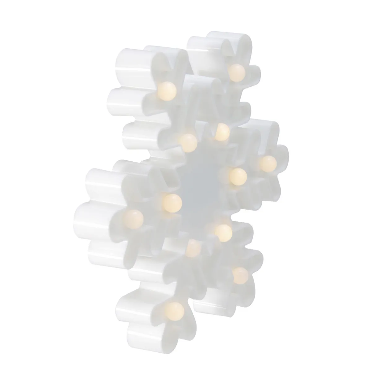 LED Lighted Snowflake Christmas Marquee Sign - 9.5" - White