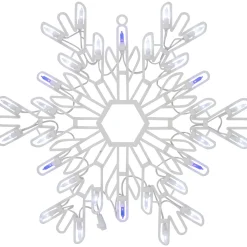 LED Lighted Snowflake Window Silhouette Christmas Decoration - 16