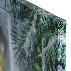 LED Lighted Snowy Window Pane and Candles Christmas Canvas Wall Art 23.5" x 15.5"