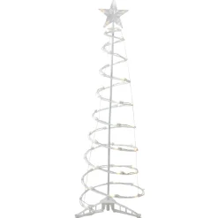 LED Lighted Spiral Cone Tree Outdoor Christmas Decoration - 4' - Warm White Lights