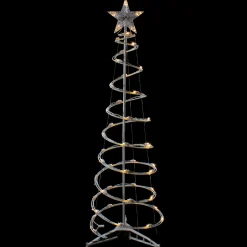 LED Lighted Spiral Cone Tree Outdoor Christmas Decoration - 4' - Warm White Lights