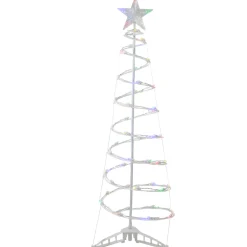 LED Lighted Spiral Cone Tree Outdoor Christmas Decoration - 4' - Multi Lights