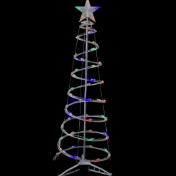LED Lighted Spiral Cone Tree Outdoor Christmas Decoration - 4' - Multi Lights
