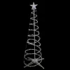 LED Lighted Spiral Cone Tree Outdoor Christmas Decoration - 5' - Pure White Lights