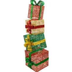 LED Lighted Stacked Christmas Gifts Outdoor Decoration - 53