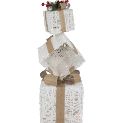 LED Lighted Stacked Gift Boxes Christmas Decoration - 25.25