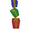 LED Lighted Stacked Tinsel Gift Boxes Outdoor Christmas Decoration - 48" - Warm White