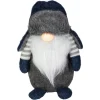 LED Lighted Standing Gnome Christmas Figure - 12.5" - Blue and Gray