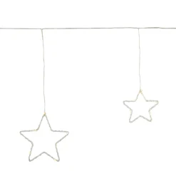 LED Lighted Stars Christmas Garland, 4ft, Warm White Lights