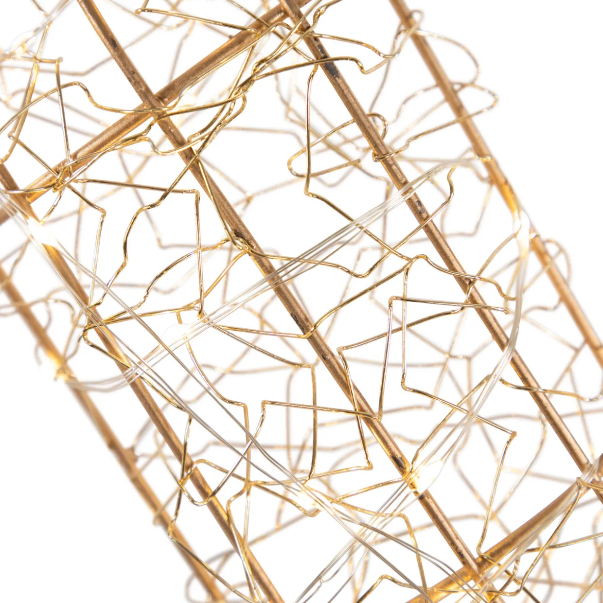 LED Lighted Twinkle "Joy" Metal Wire Outdoor Christmas Decoration - 16" - Gold