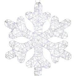 LED Lighted Twinkle Snowflake Outdoor Christmas Decoration - 23.5" - Cool White