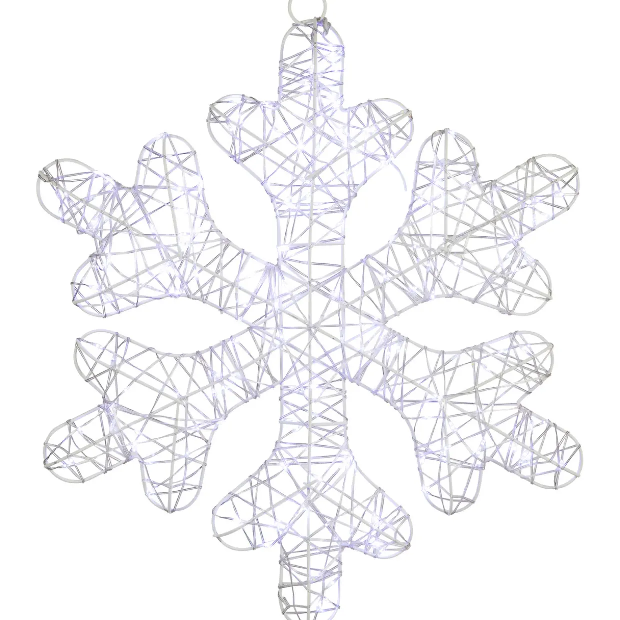 LED Lighted Twinkle Snowflake Outdoor Christmas Decoration - 23.5" - Cool White