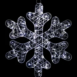 LED Lighted Twinkle Snowflake Outdoor Christmas Decoration - 23.5