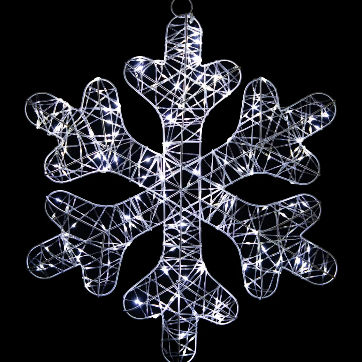 LED Lighted Twinkle Snowflake Outdoor Christmas Decoration - 23.5" - Cool White