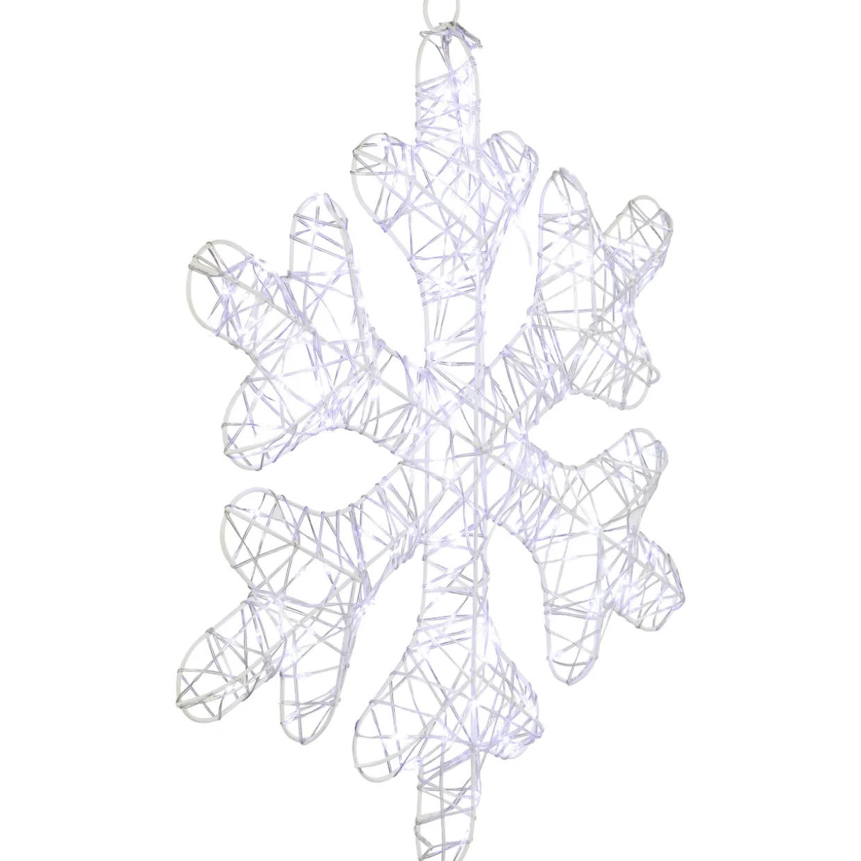 LED Lighted Twinkle Snowflake Outdoor Christmas Decoration - 23.5" - Cool White
