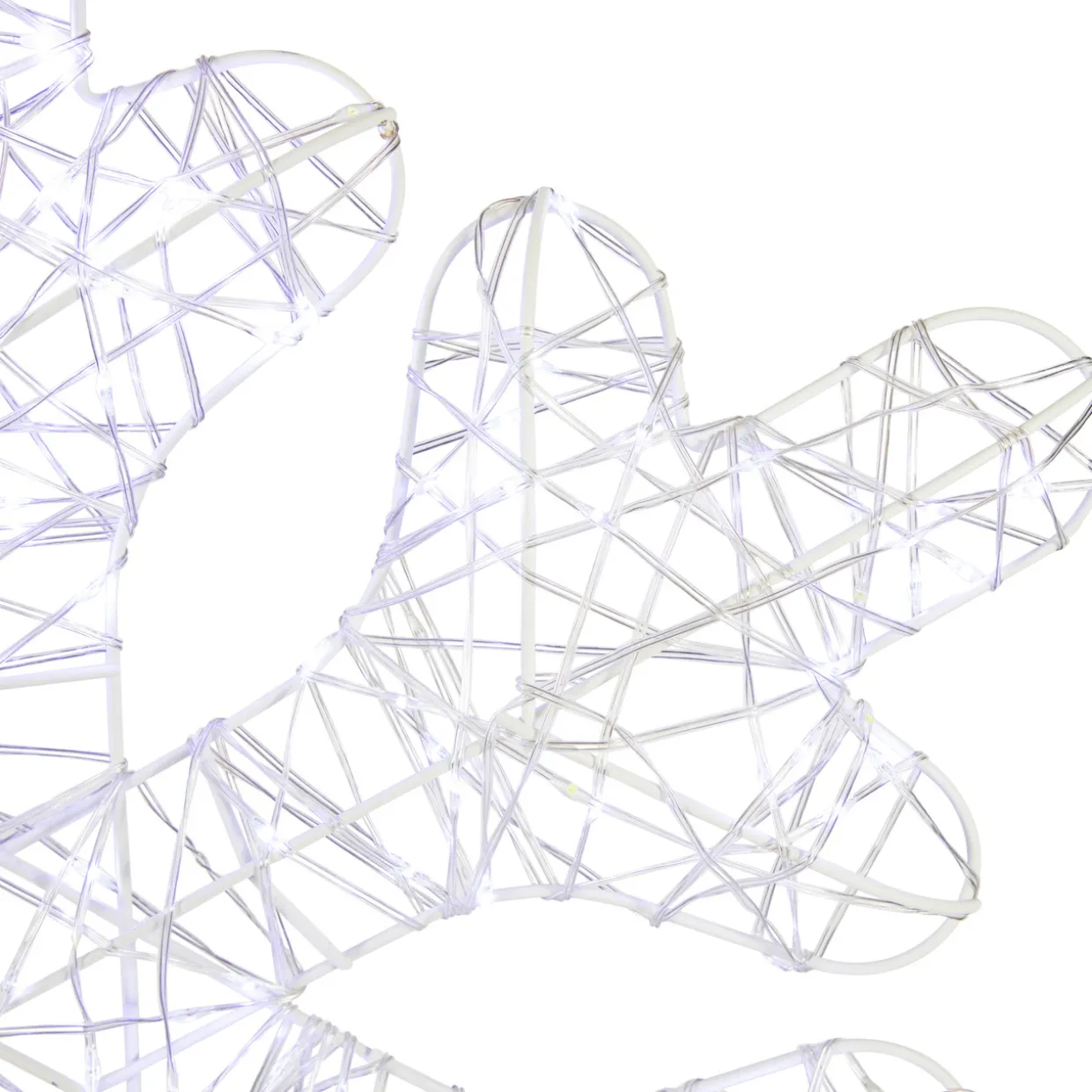 LED Lighted Twinkle Snowflake Outdoor Christmas Decoration - 23.5" - Cool White