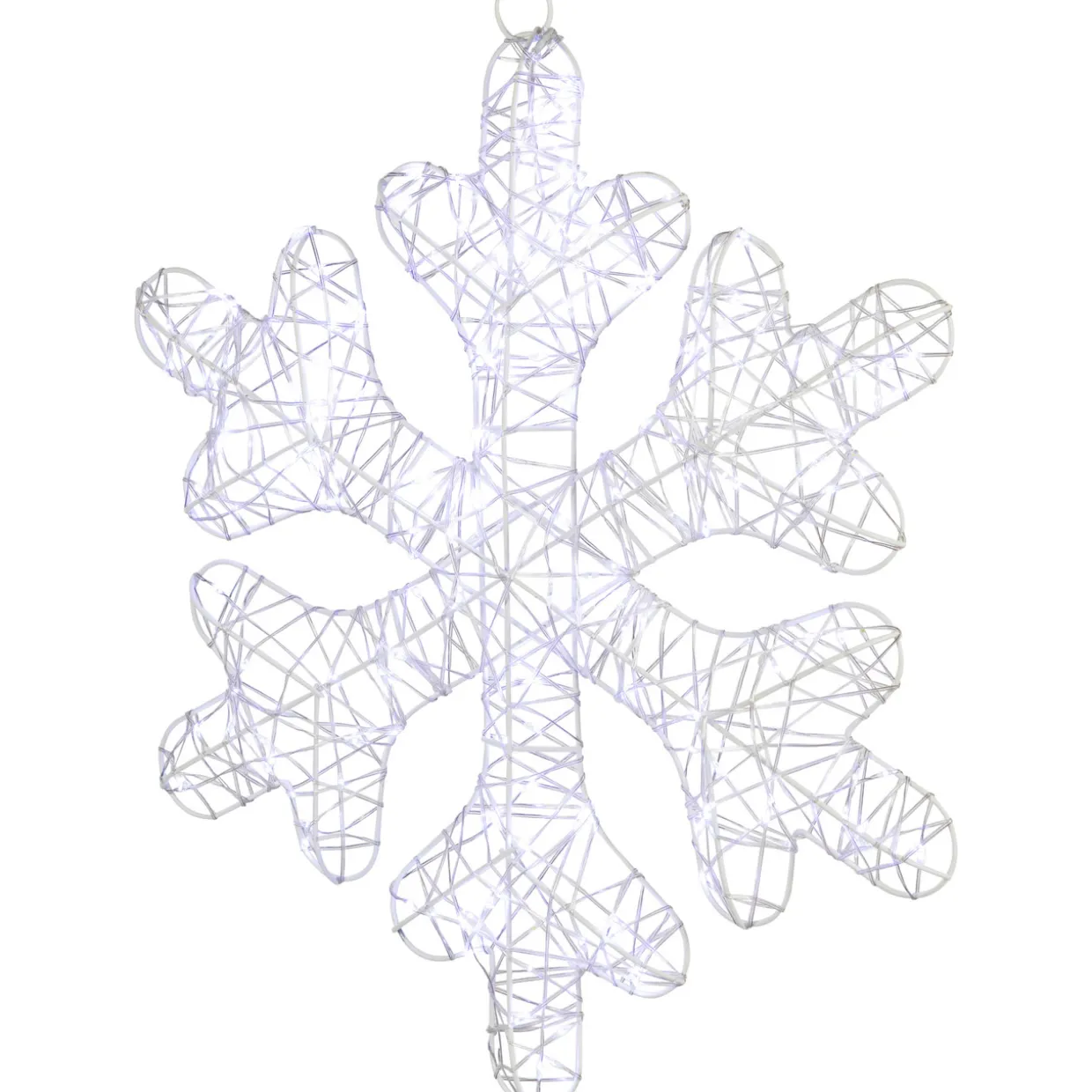 LED Lighted Twinkle Snowflake Outdoor Christmas Decoration - 23.5" - Cool White
