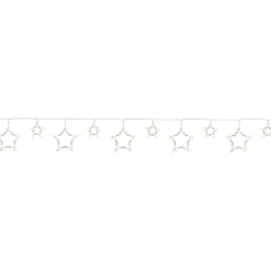 LED Lighted Twinkle Star Icicle Christmas Lights - 9.25' White Wire - 10ct