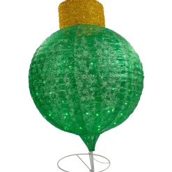 LED Lighted Twinkling Commercial Outdoor Tinsel Onion Christmas Ornament - 38
