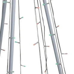 LED Lighted Twinkling Show Cone Outdoor Christmas Tree - 5' - Red and Green