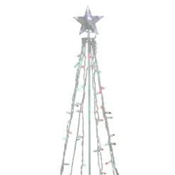 LED Lighted Twinkling Show Cone Outdoor Christmas Tree - 5' - Red and Green