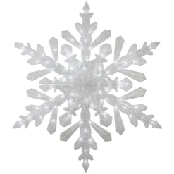 LED Lighted Twinkling Snowflake Christmas Outdoor Decoration - 47" - Cool White