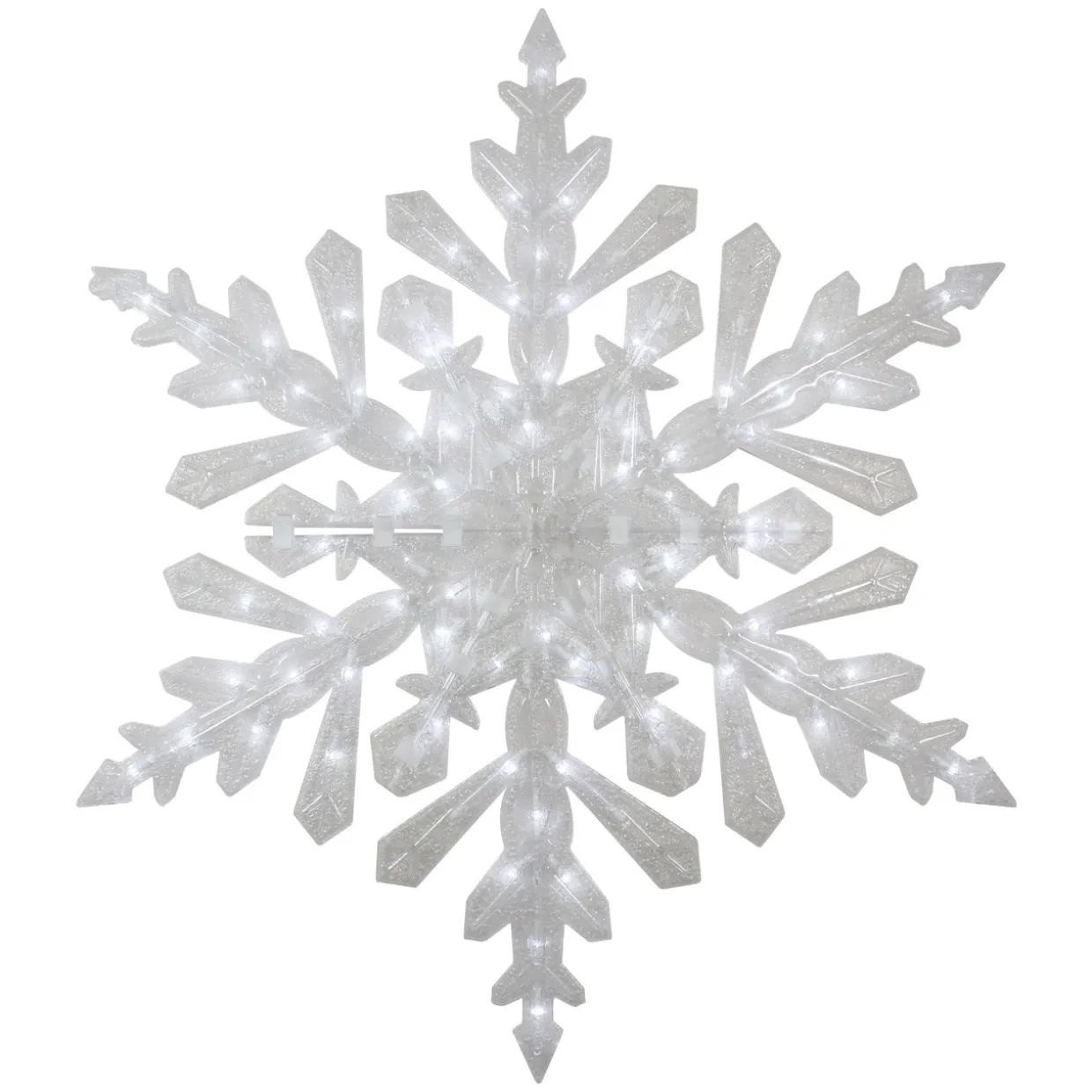 LED Lighted Twinkling Snowflake Christmas Outdoor Decoration - 47" - Cool White