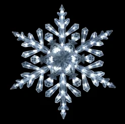 LED Lighted Twinkling Snowflake Christmas Outdoor Decoration - 47" - Cool White